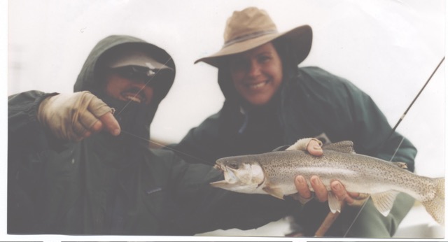 Tough lady angler!